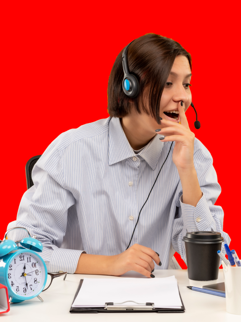 Dispatcher with headset working at FlowLogicks dispatch center.